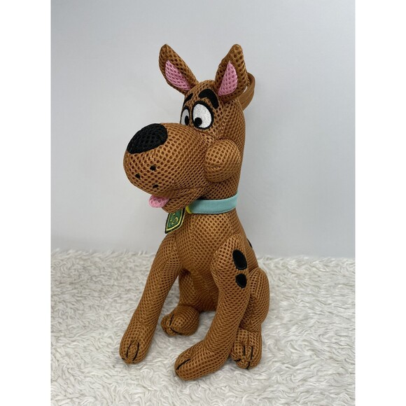 Scooby-Doo SCOOB Stuffed Plush Dog 11" MESH Brown Cuddle Lovey Toy - Picture 1 of 10